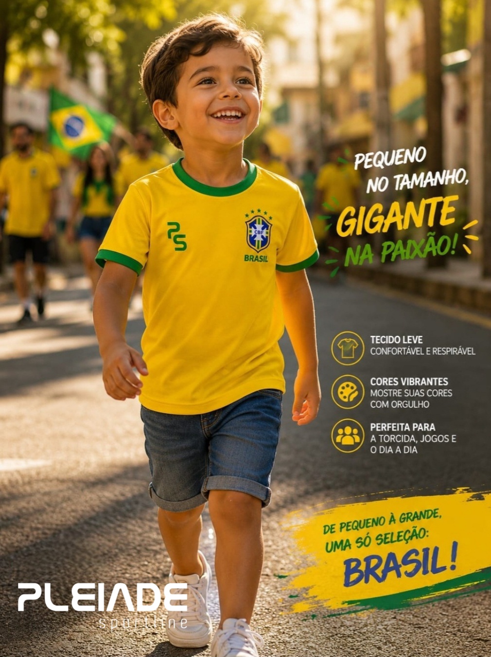Camiseta Manga Curta - BRASIL